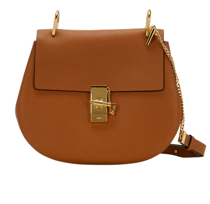 Medium Drew, &pound;375, Handbags, Tan, Leather, Front view